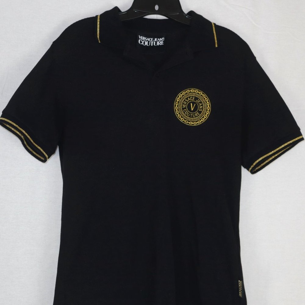 Versace Medium Black Polo T-Shirt